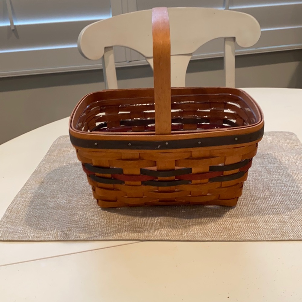 Longaberger basket with green and red!